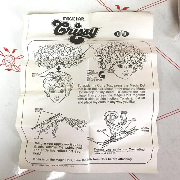 Vintage 1977 "Magic Hair Crissy" Doll - Complete in Box with Hair Pieces - Picture 7 of 14